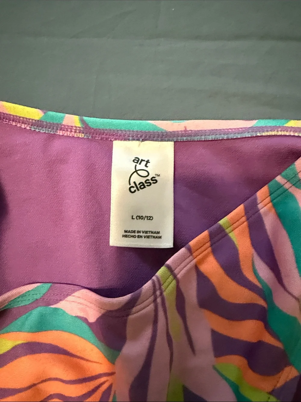 art class Girls Purple Multi-Color Long Sleeve Swim Set